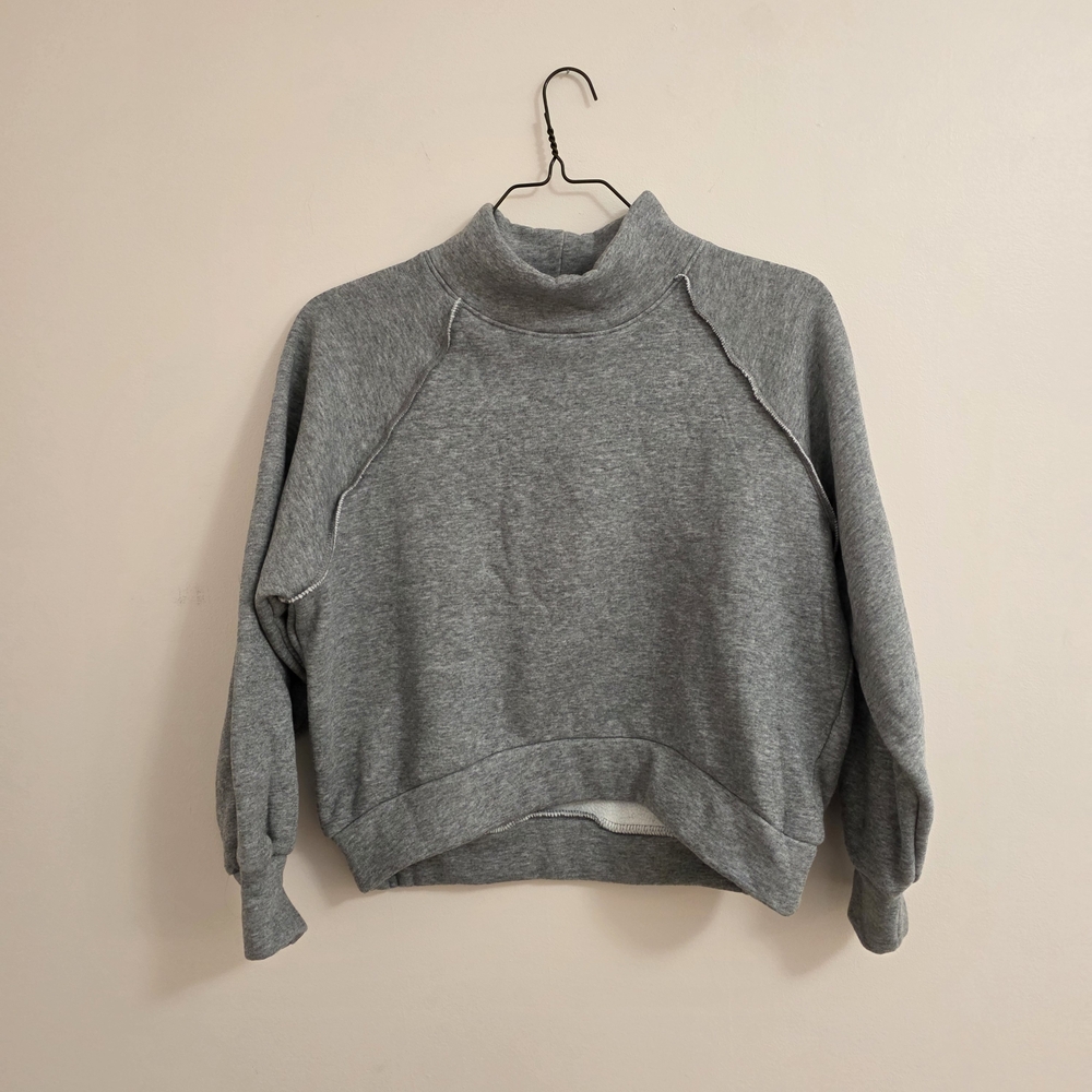 LNA Heather Gray Cowl Neck Sweater